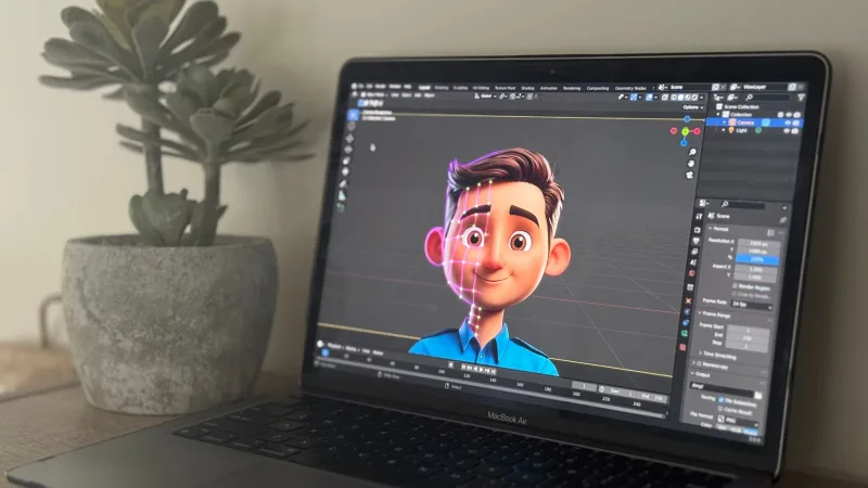 3D-моделлер за рабочей станцией